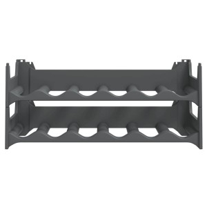 VidaXL Weinregal, stapelbar, für 12 Flaschen, anthrazitfarben.