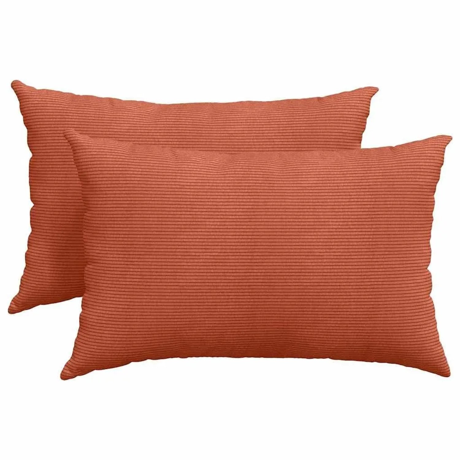 vidaXL Sofakissen 2 Stück Rot-Orange 60 x 40 cm Cordstoff 42013695