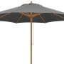 Schneider Marktschirm, Ø 300 cm, anthrazit, mit Seilzug. Sonnenschirm für Garten, Balkon oder Terrasse.