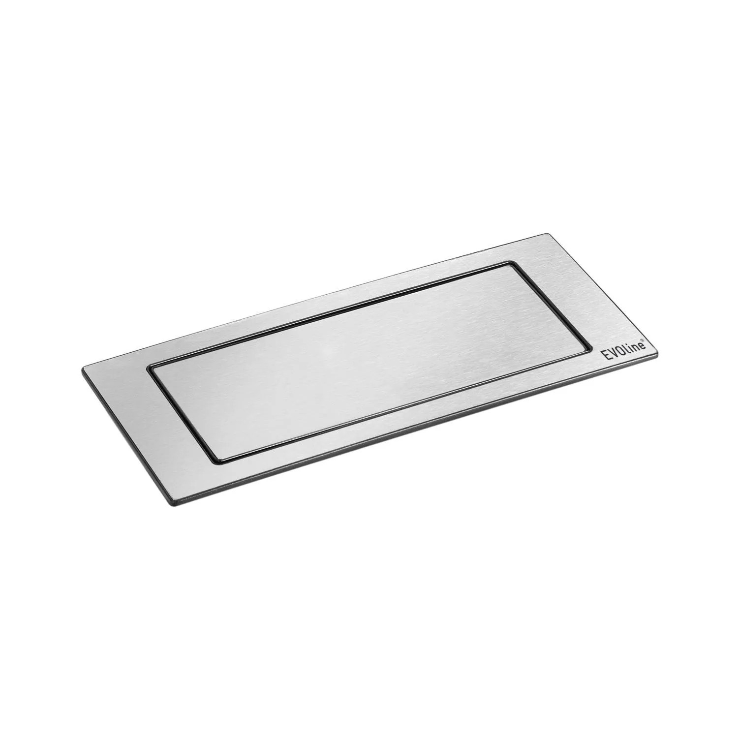 Evoline Backflip Steckdose 2-Fach Versenkbar mit Usb-C Kunststoff/Edelstahl Gebürstet