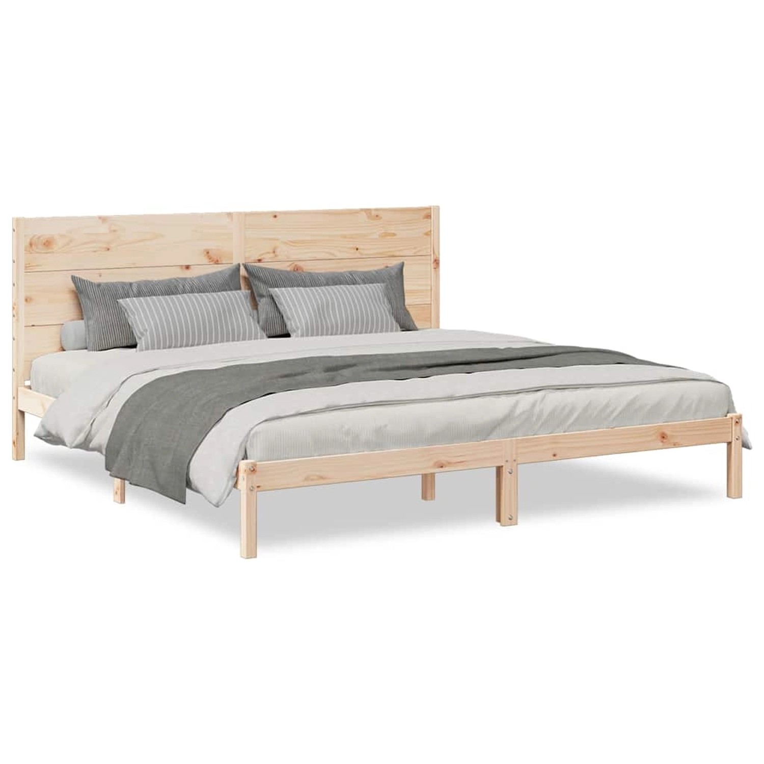 vidaXL Massivholzbett Extra Lang ohne Matratze 200x220 cm 3309291 günstig online kaufen