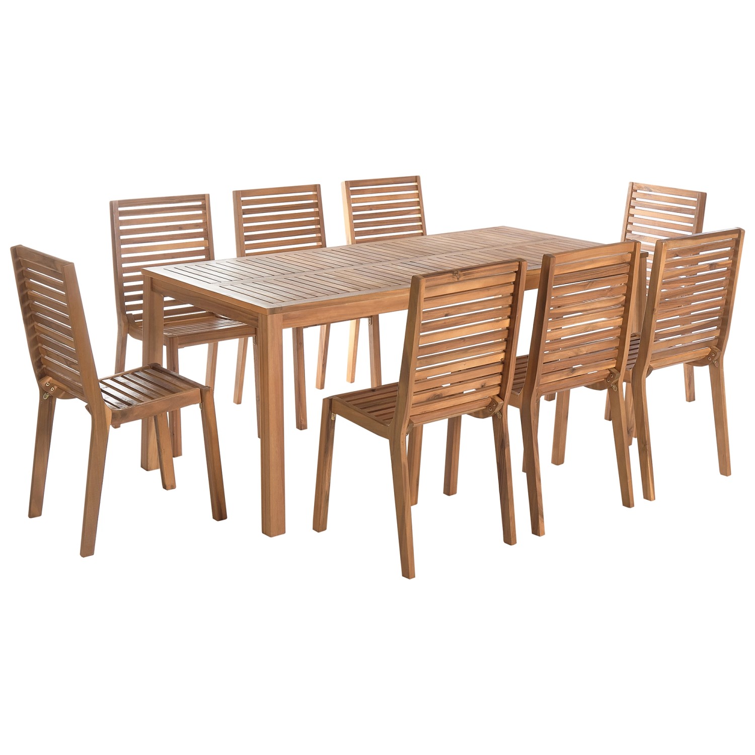 Beliani Gartentisch Set OMBRIANO Hellbraun