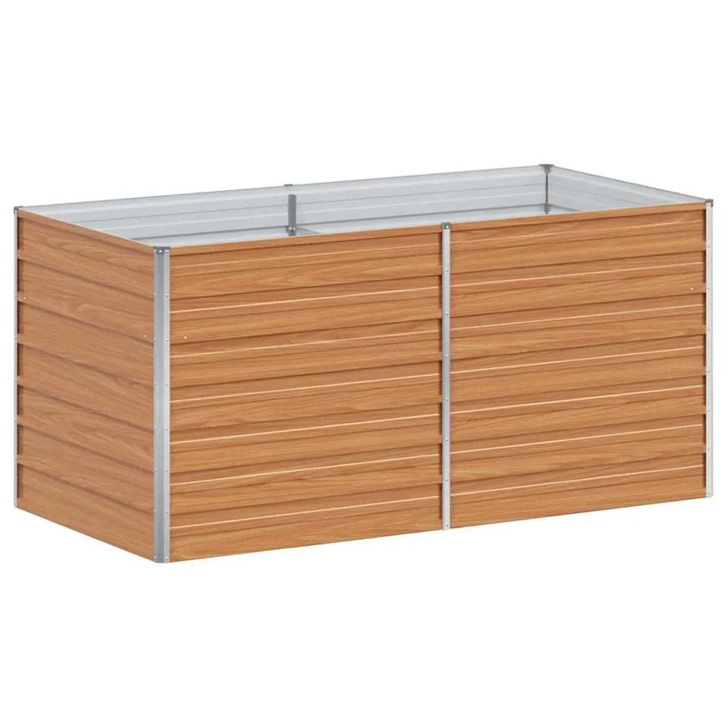 vidaXL Hochbeet Hellbraun 160 x 80 x 77 cm Verzinkter Stahl 42017334