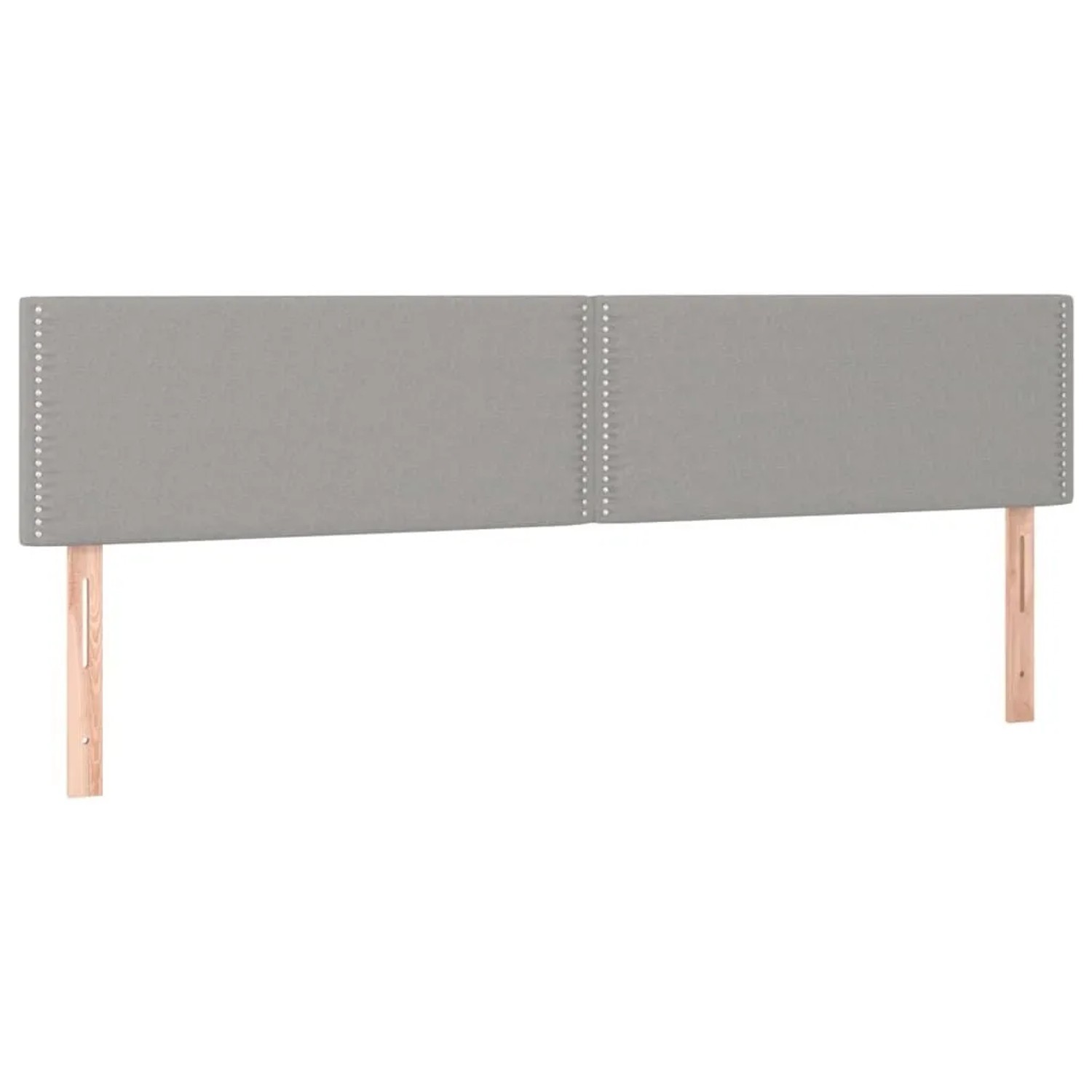 vidaXL Kopfteile 2 Stk Hellgrau 100x5x78/88 cm Stoff 345984