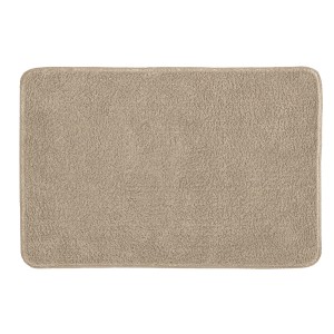 Kleine Wolke Badteppich Ricco, 50x60 cm, Taupe. Flauschiger Badvorleger für ein gemütliches Badezimmer.