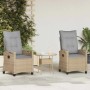 vidaXL Gartenstuhl 2 Stk Beige und Hellgrau 56 x 60 x 112 cm 42026833_2