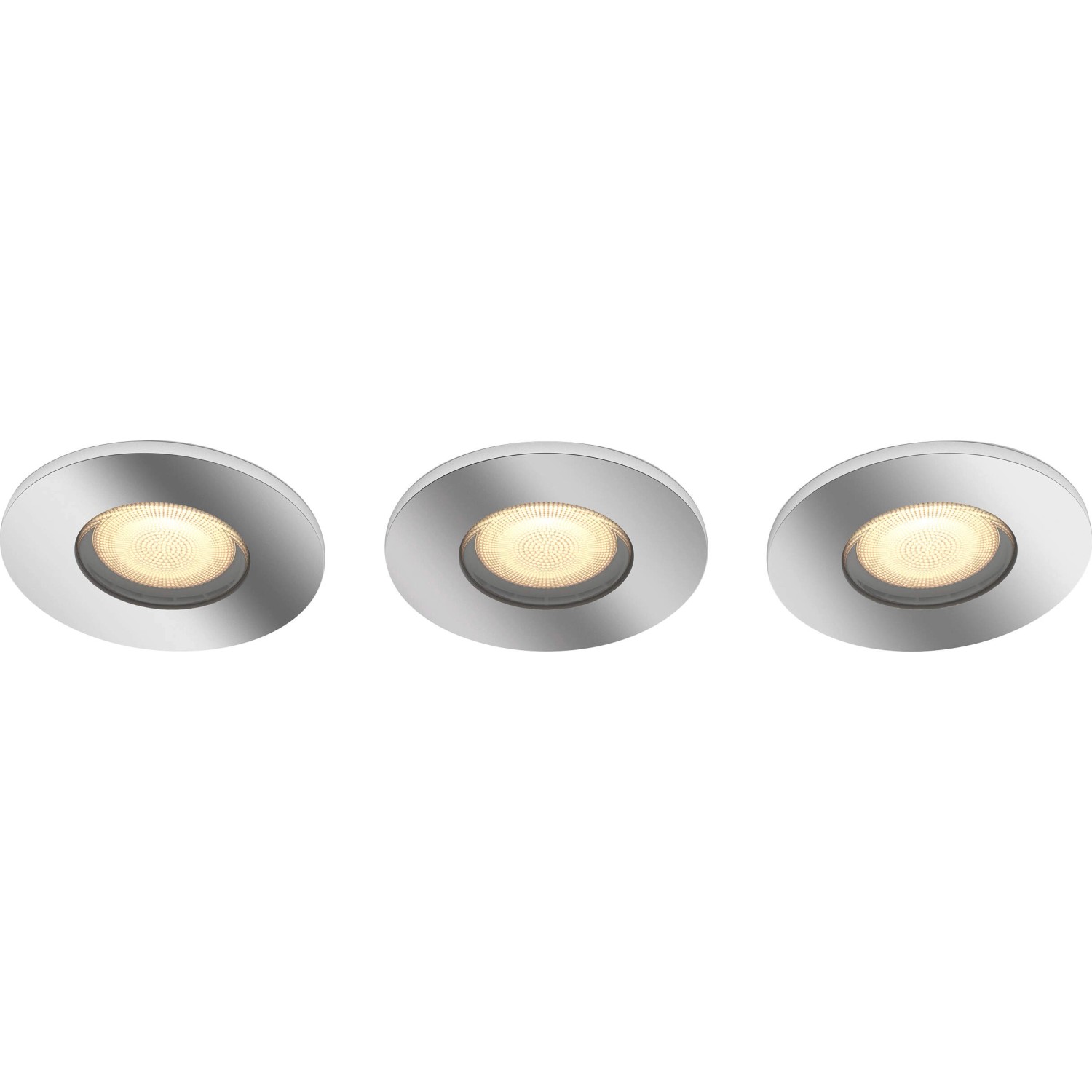 Philips Hue Spot 3-flg. White Ambiance Adore rund Silber 250 lm inkl. Dimmer