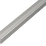 Silbernes U-Profil aus Aluminium, 15x19,9x1000 mm, für Bau und Konstruktion.