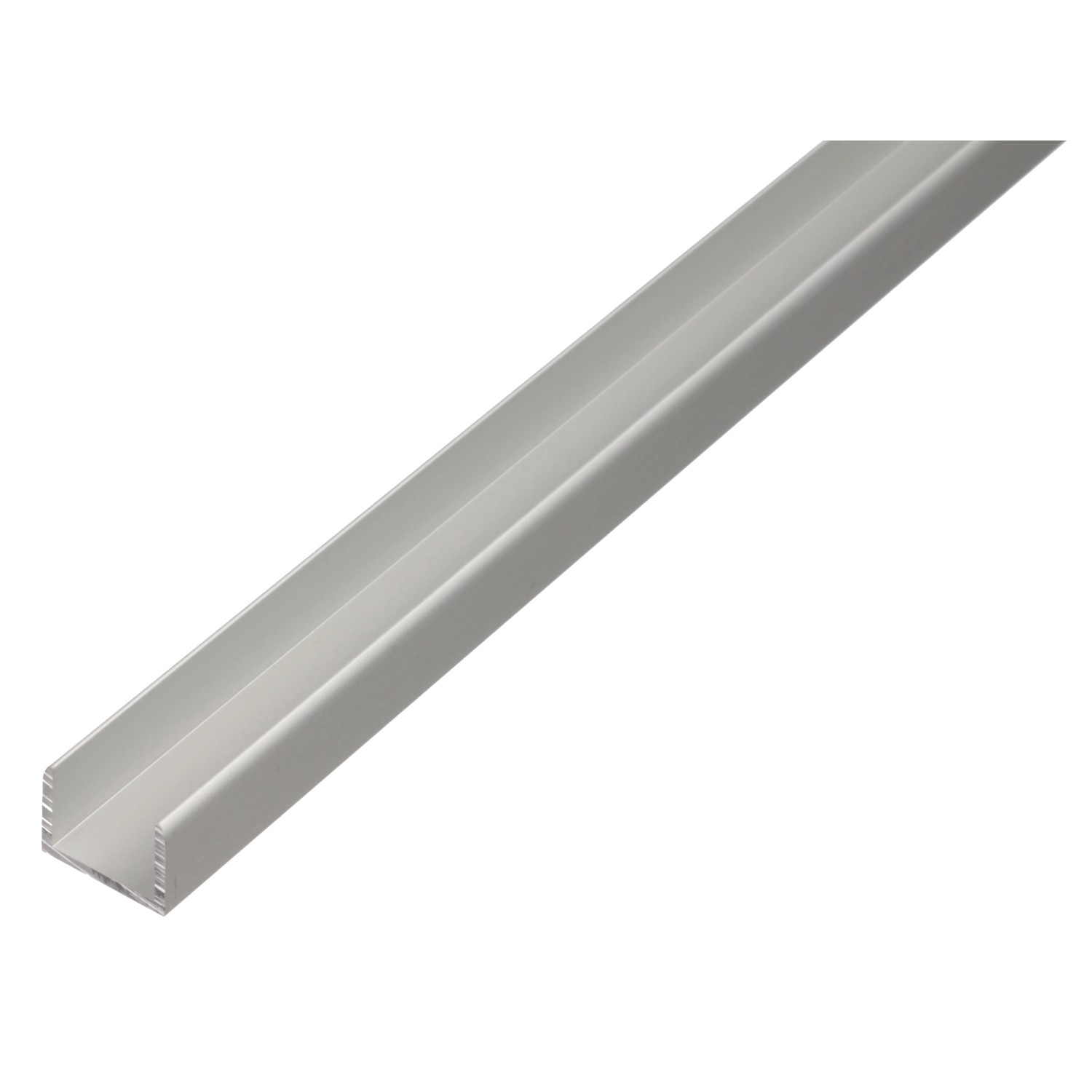 U-Profil Aluminium 15 mm x 19,9 mm x 1.000 mm Silber