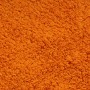 Orangefarbenes Badematten-Set, 3-teilig, Stoff, Detailaufnahme der Textur.