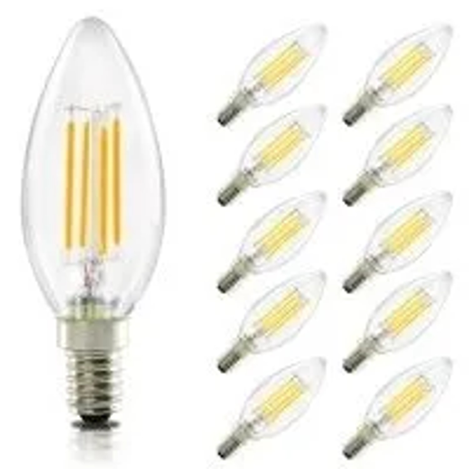 NETTLIFE LED Leuchtmittel aus Glass L10Transparent10er-Set