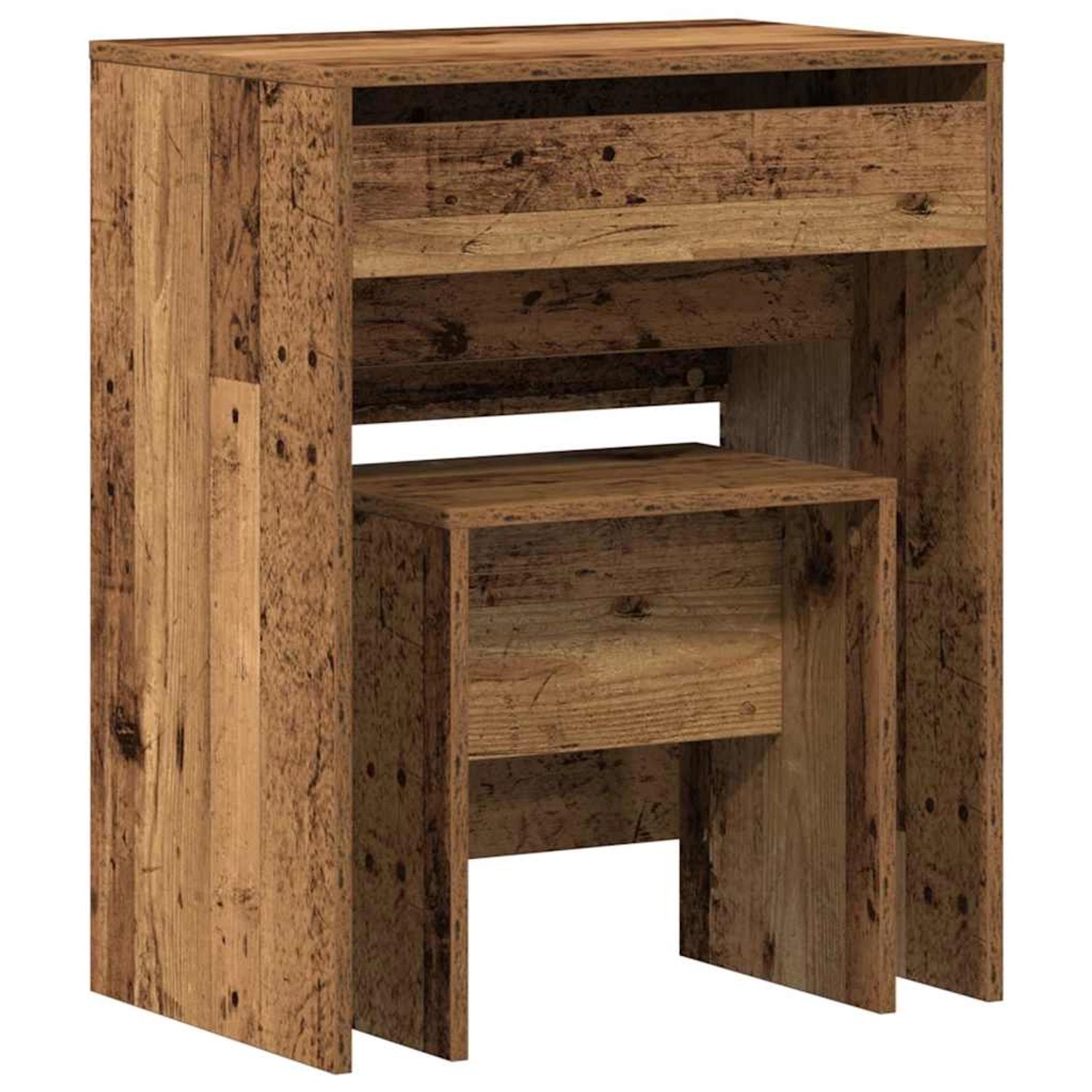 vidaXL Schminktisch mit Speicher Altholz 60 x 40 x 75 cm Holzwerkstoff 8688 günstig online kaufen