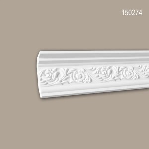 PROFHOME Eckleisten Set, 10 Zierleisten, 20m, weiß, Rokoko/Barock Stil.