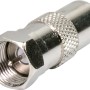 Schwaiger Adapter zur Verbindung von F-Anschlüssen, silberfarben.