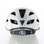 Weißer Fischer Fahrradhelm Urban Lano S/M mit Rücklicht und Belüftungsöffnungen.