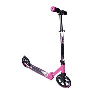 Pinker Muuwmi Aluminium Scooter Tretroller mit 205 mm Rollen, höhenverstellbar.
