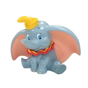Graue Disney Gartenfigur Dumbo, 20x27,8x21,5 cm, als Dekoration für Garten oder Terrasse.