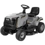 Texas Benzin-Rasentraktor Premium TTS98, Rasentraktor mit 98 cm Schnittbreite, Seitenauswurf und schwarzem Sitz.