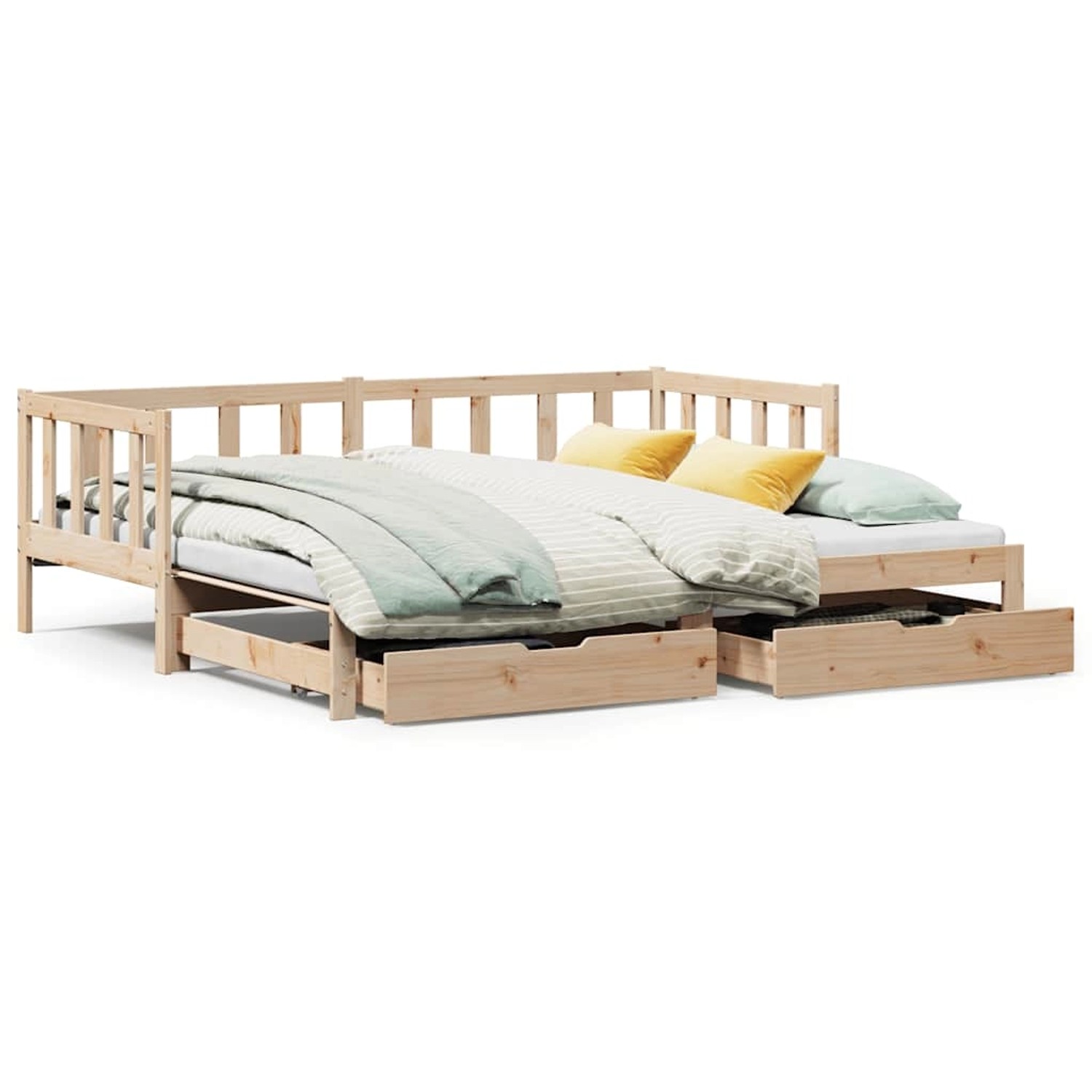 vidaXL Tagesbett Ausziehbar mit Schubladen ohne Matratze 90x190 cm 3302193 günstig online kaufen