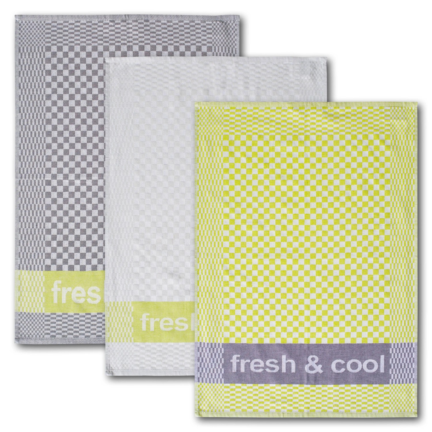 Dyckhoff Geschirrtuchset Fresh & Cool Grün 50 x 70 cm