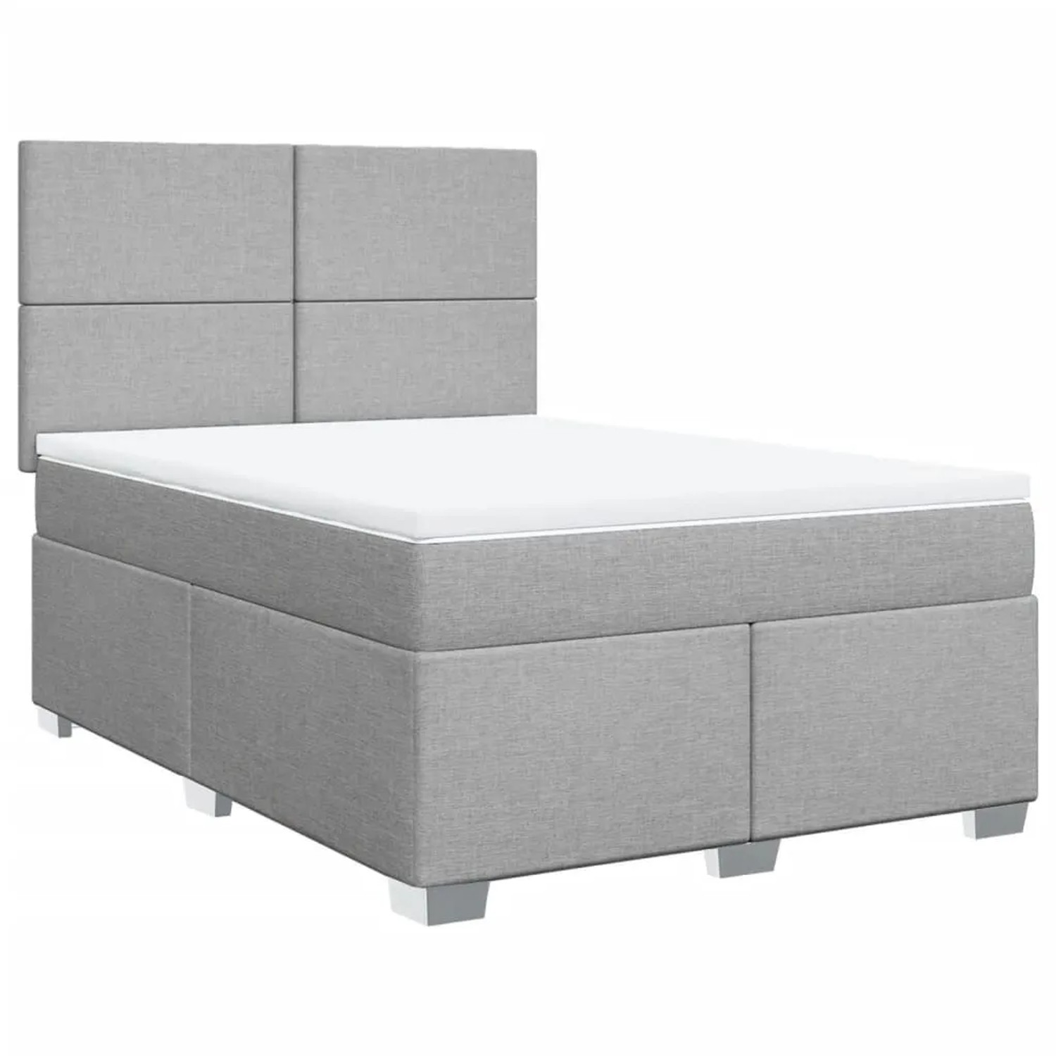 vidaXL Boxspringbett mit Matratze Hellgrau 160x200 cm Stoff 3292832 günstig online kaufen