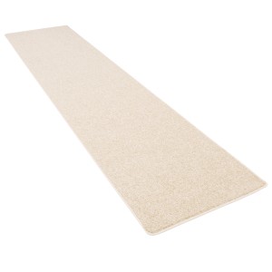 Cremefarbener Snapstyle Hochflor Teppichläufer Mona, 100x400cm. Weicher Velours für Wohnbereiche.