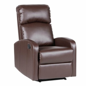 Svita Lex Relaxsessel mit Aufstehhilfe, braunes Kunstleder. Bequemer TV-Sessel.