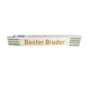 Stabila Zollstock mit Lasergravur "Bester Bruder", 2 m, Messwerkzeug für Heimwerker.