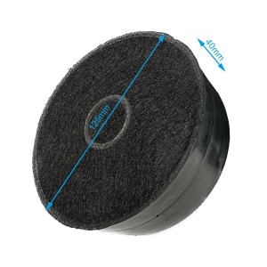 AIR2GO Aktivkohlefilter für Elektrabregenz DZ6151, rund, 125x40mm, für Unterbauhauben.