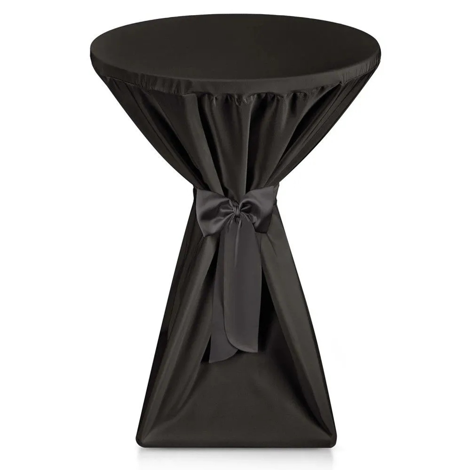 Beautissu Premium Stehtischhusse ø 60cm Schwarz