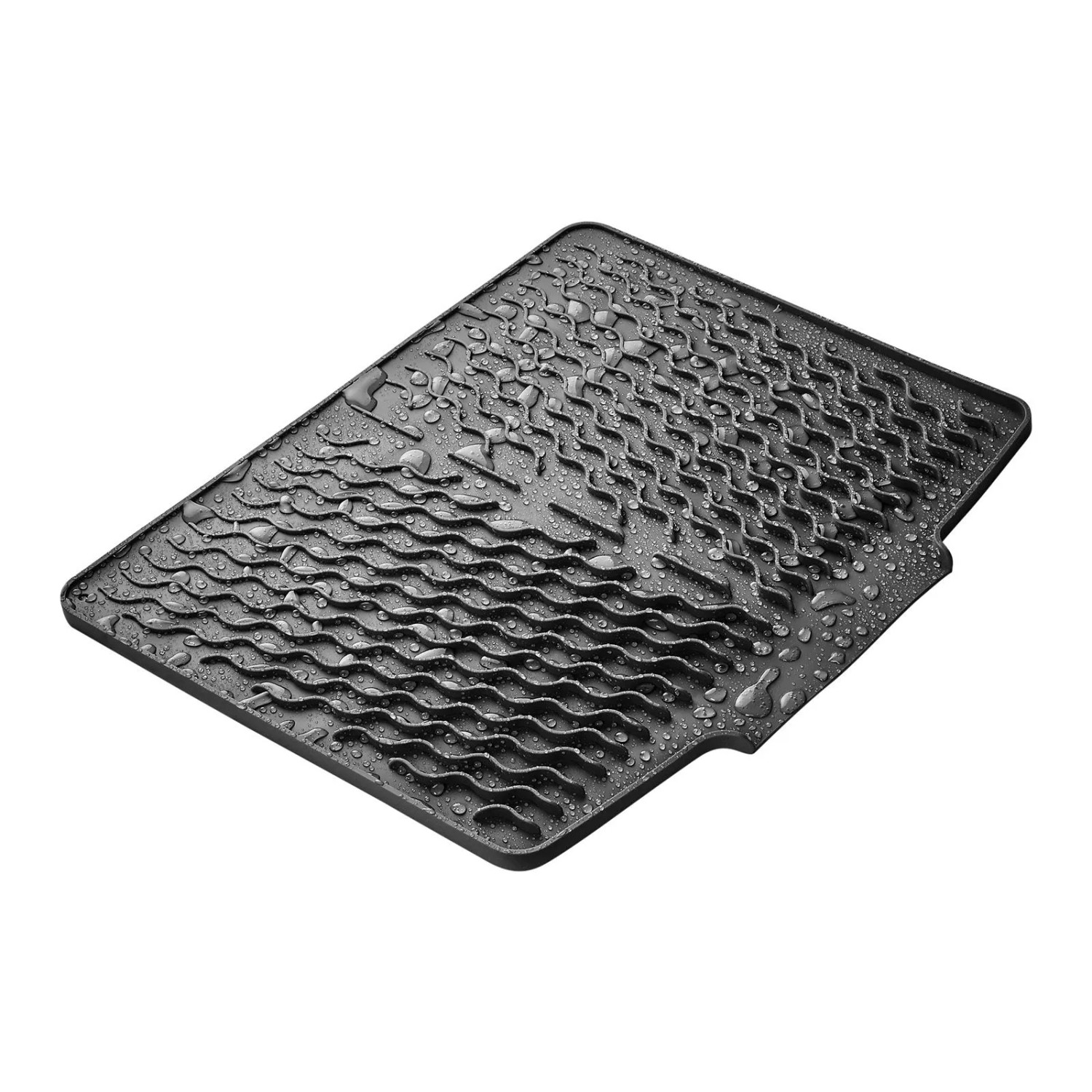 SOTECH Abtropfmatte 396 x 327 x 12 mm Schwarz Lebensmittel Silikon Flexibel und Hitzebeständig