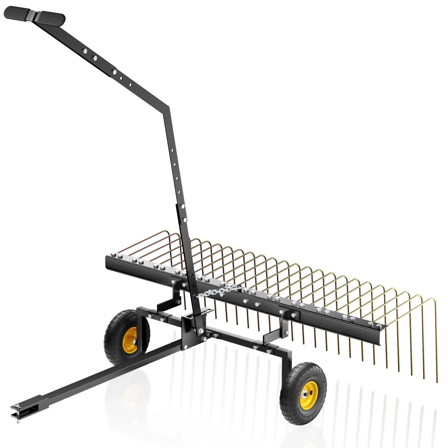 Image of Wiltec Rasentraktor Rechen 148Cm Vertikutierer Rasenstriegel Rasenlüfter Garten