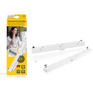 Schellenberg Universal-Fensterlüfter Starterset, 2er-Pack, weiße Fenster-Zubehör zur Luftzirkulation.