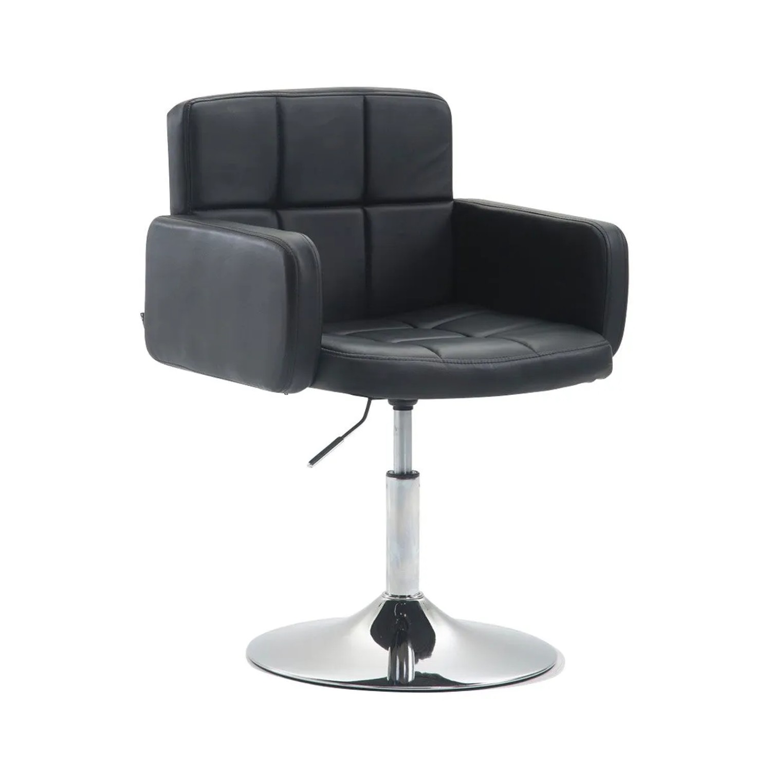 DELUKE Lounger Sessel RIYADH Kunstleder Schwarz 58x48x80cm Barhocker Loungesessel Wohnzimmer Bequem Clubsessel Sessel Hotel