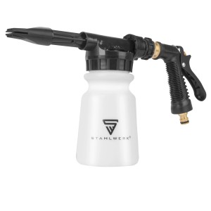 STAHLWERK Autowasch-Schaumspritzpistole RP-91 ST mit Behälter für Kompressoren zur Fahrzeugreinigung.