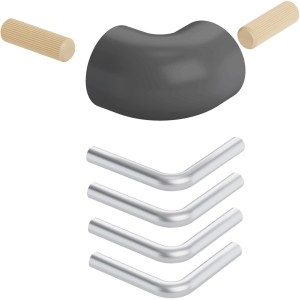 Dolle Boston Eckverbindungsset für Brüstungsgeländer in Anthrazit, Zubehör für Treppen.