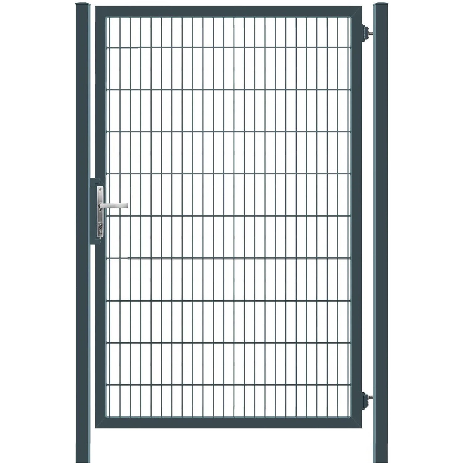 GEWA Gartentor Classic Einflügelig 2m Breit 1,8m Hoch Doppelstabmattenzaun günstig online kaufen