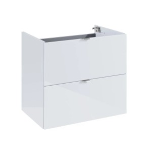 Roca Waschtischunterschrank Cheese 2.0, 60 cm, Weiß Hochglanz mit 2 Schubladen.