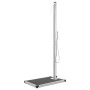 vidaXL Gartendusche mit Grauer Bodenplatte 225 cm Edelstahl 3070785