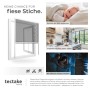 Tectake Aluminium Insektenschutzrollo  Mit Bürstendichtungen Individuell Kürzbar 110 x 160 cm 5 x 110 x 160 cm Weiß_7