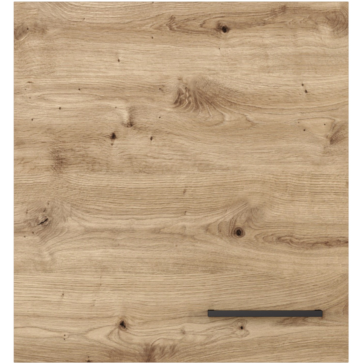 Flex-Well Oberschrank Cara, 50 cm, Artisan Eiche Nachbildung mit schwarzem Griff.
