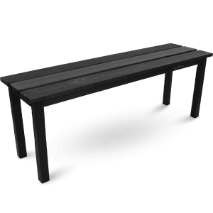 Schwarze holz4home Gartenbank aus Tannenholz, 118 cm lang, für bis zu 2 Personen.