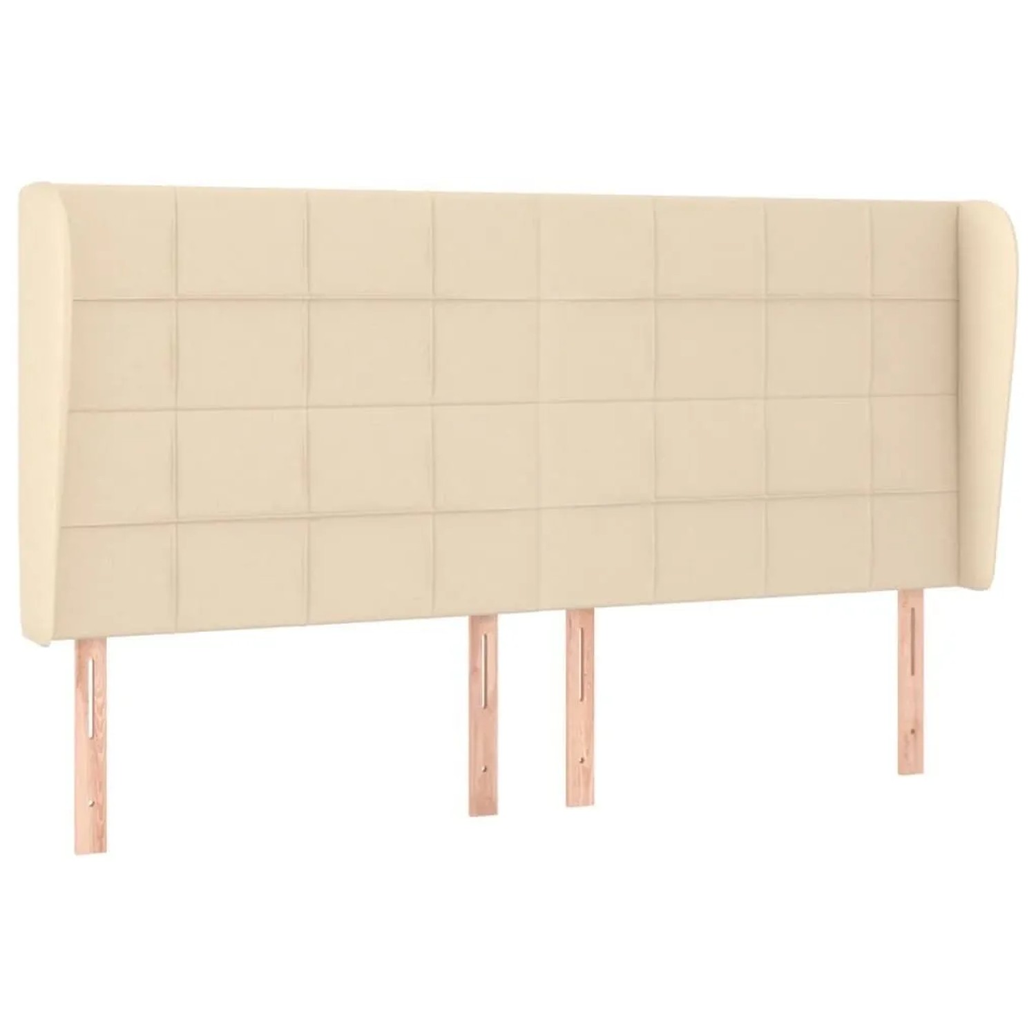 vidaXL Kopfteil mit Ohren Creme 203x23x118/128 cm Stoff 3117983