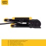 Zusammengeklappte LED's Work LED-Arbeitsleuchte in Schwarz-Gelb für einfachen Transport.