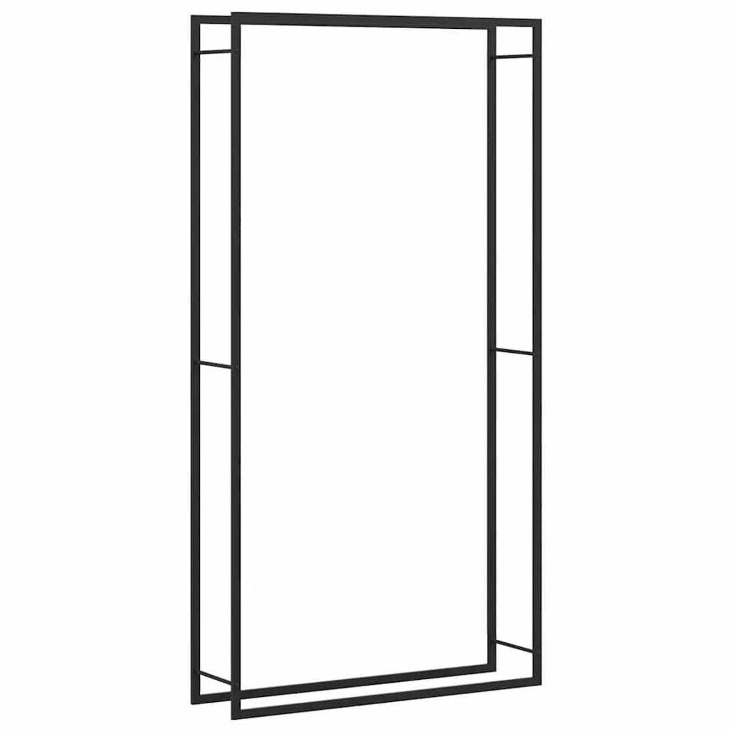 vidaXL Brennholzregal Mattschwarz 110x28x214 cm Stahl 350311