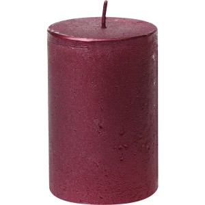 Steinhart Stumpenkerze Rustic-Glanz, Altrot, Ø 68 mm. Dekorative Kerze für stimmungsvolles Licht.