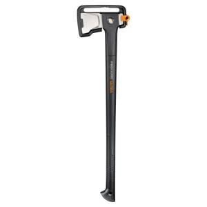 Fiskars Spaltaxt U32 Ultra, orange-schwarz, mit Klingenschutz. Ideal zum Holzspalten.