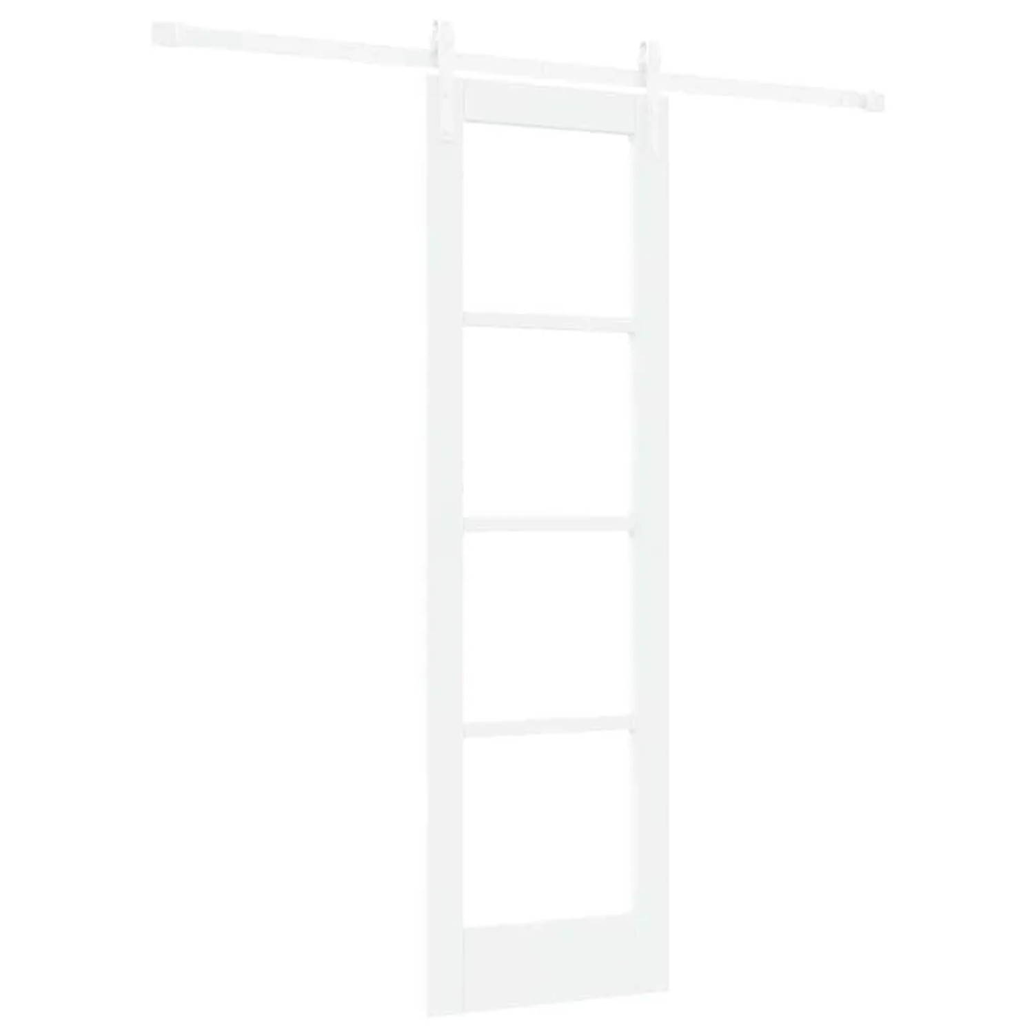 vidaXL Schiebetür ORKDAL Weiß 61 x 198,5 cm Massivholz Kiefer und Glas 3331874