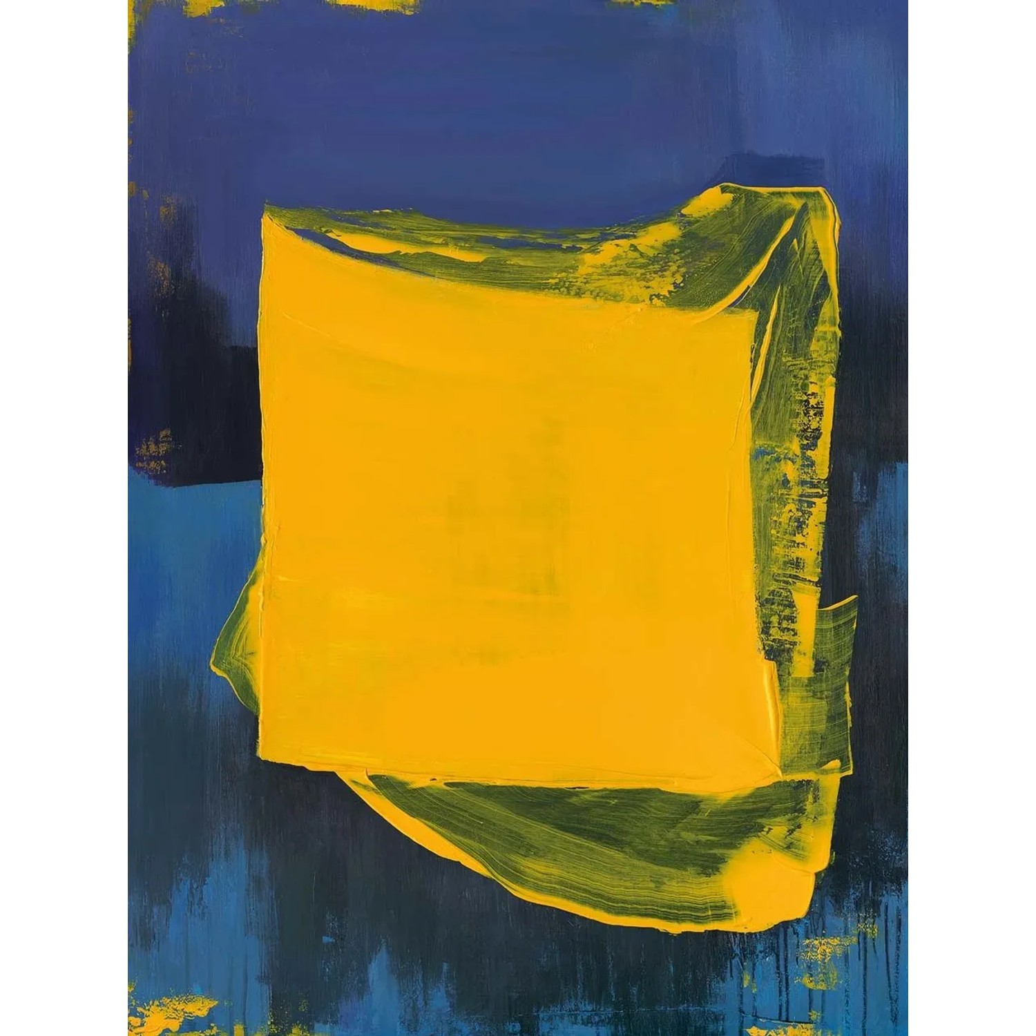 Art Universe Leinwandbild Blue and Yellow 90 x 120 cm