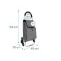 Relaxdays Einkaufstrolley Polyester Aluminium Grau Treppensteiger Klappbar 101 cm x 48 cm x 38 cm 2,5 kg_4